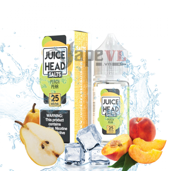 Tinh dầu Saltnic Peach Pear – Juice Head Freeze
