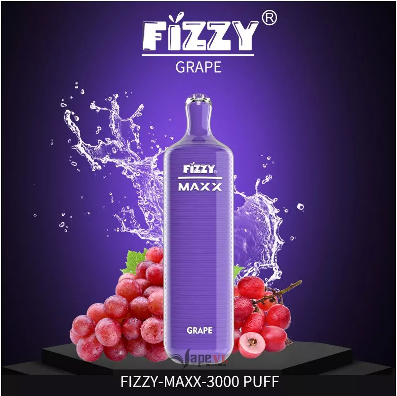Disposable FIZZY MAXX 3000 Puff - Pod 1 lần 3000 hơi Grape (Nho)