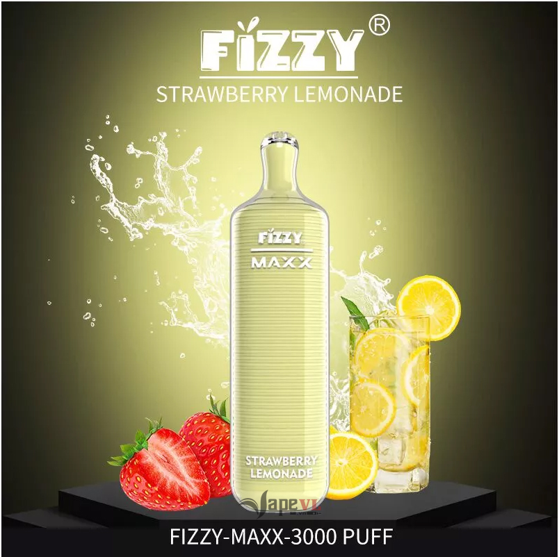 Disposable FIZZY MAXX 3000 Puff - Pod 1 lần 3000 hơi Strawberry Lemonade (Dâu Chanh)