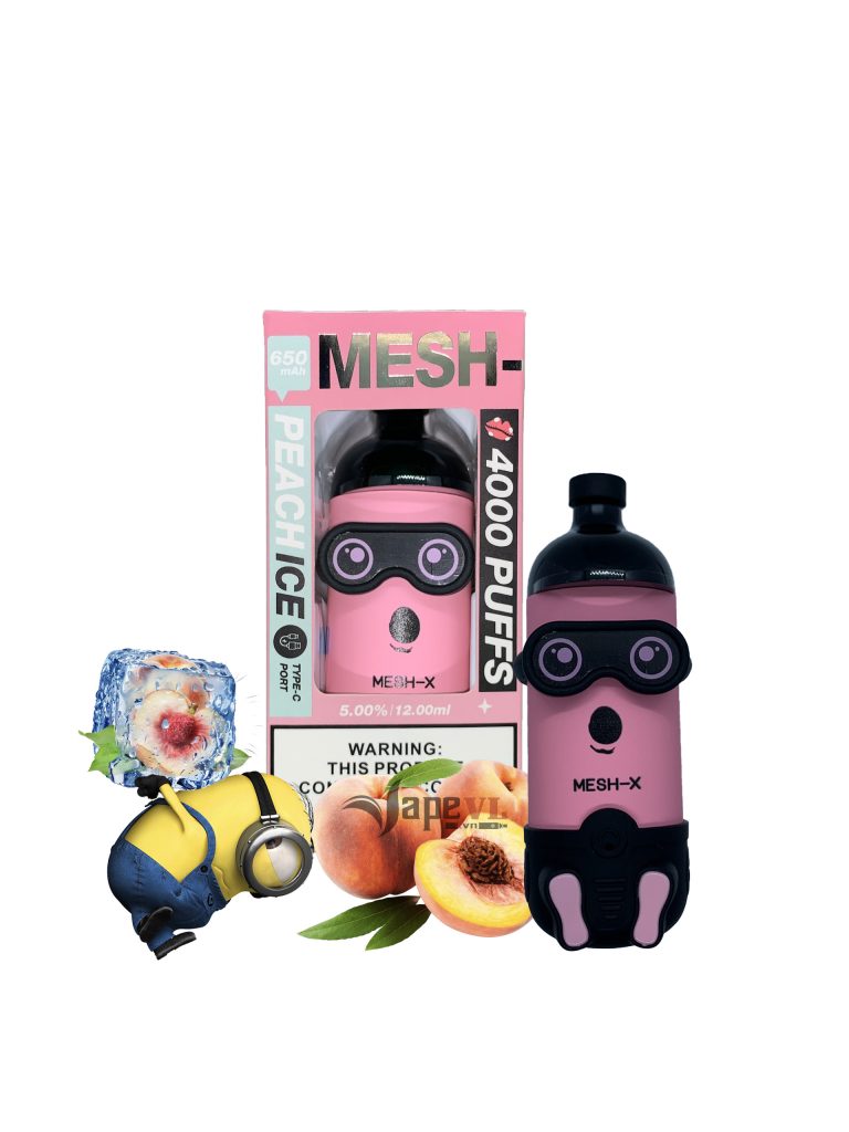 Disposable Meshking Mesh X Minion 4000 Puff - Pod 1 lần 4000 hơi Peach Ice (Đào lạnh)