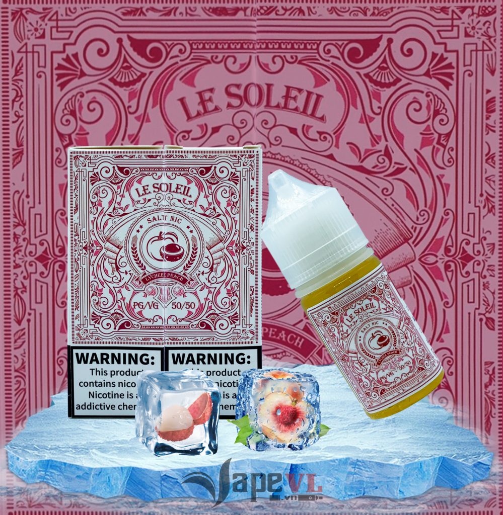 E Juice USA LE SOLEIL - Tinh dầu Trái cây the mát Lychee Peach - Vải Đào