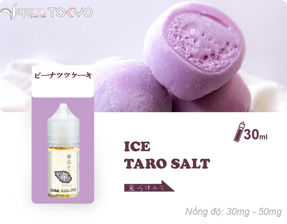 Tokyo E Juice - Tinh dầu thơm mát 30mg - 50mg ICE TARO - Kem khoai môn lạnh