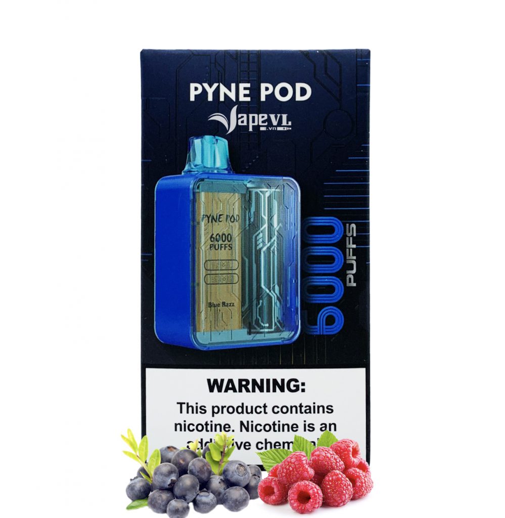 Disposable PYNE POD Manta 6000 puff - Pod 1 lần 6000 hơi Blue Razz (Việt quất Mâm xôi)