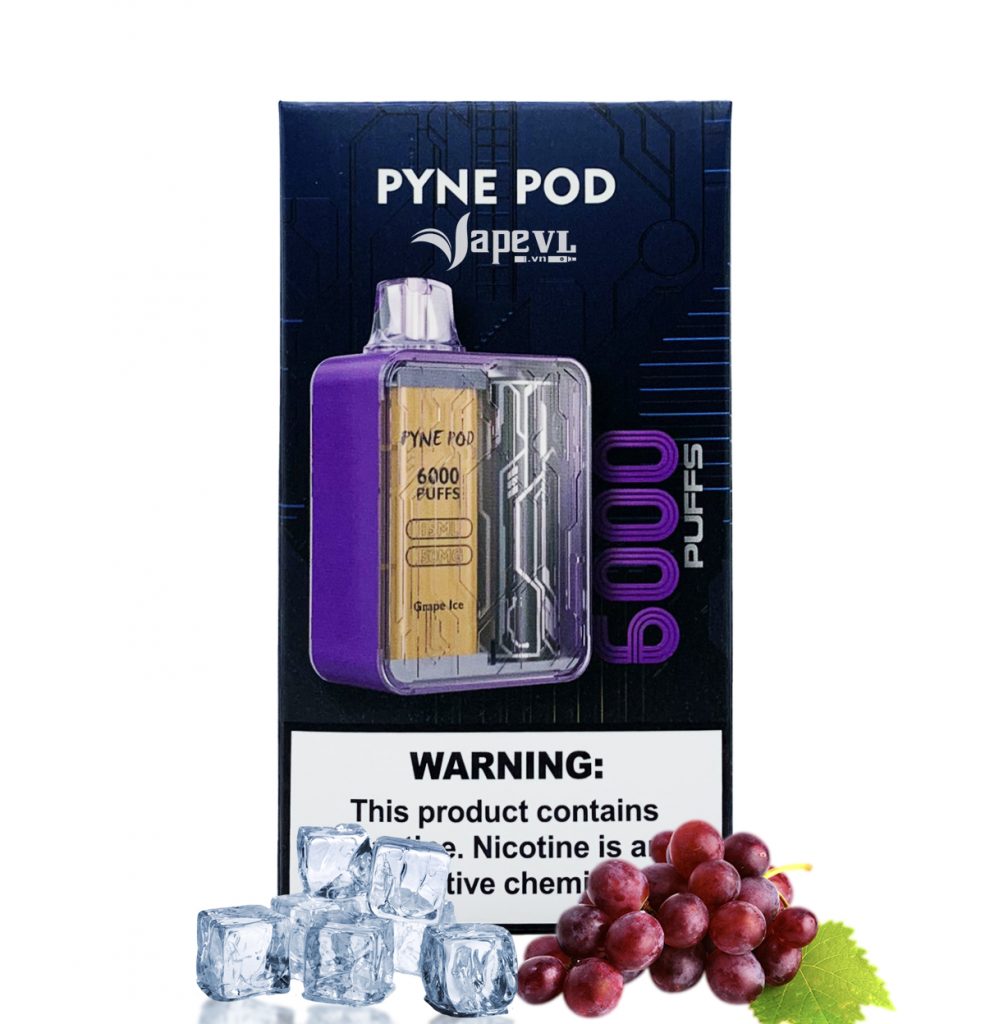 Disposable PYNE POD Manta 6000 puff - Pod 1 lần 6000 hơi Grape Ice (Nho Lạnh)