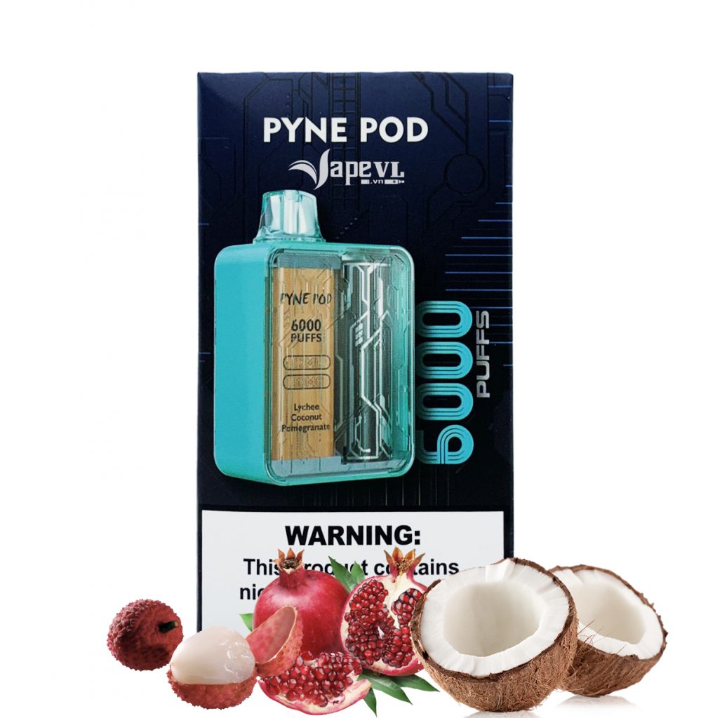 Disposable PYNE POD Manta 6000 puff - Pod 1 lần 6000 hơi Lychee Coconut Pomegranate ( Vải Dừa Lựu)