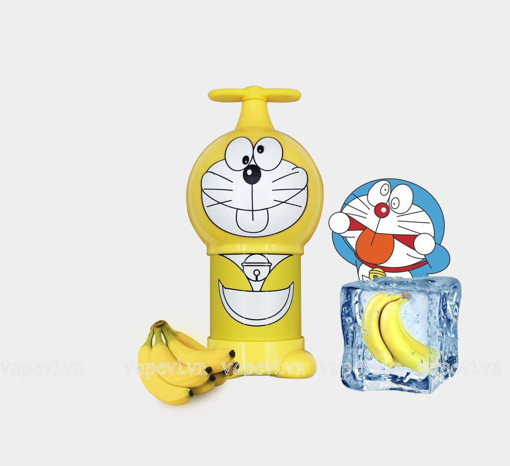 Disposable T - Doraemon 5000 Puff - Pod 1 lần 5000 hơi Banana Ice - Chuối lạnh