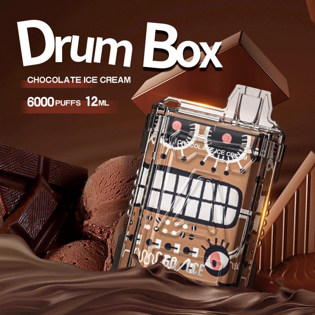 Disposable Bounce Drum Box 6000 Puff - Pod 1 lần 6000 hơi Chocolate Ice Cream - Kem Socola