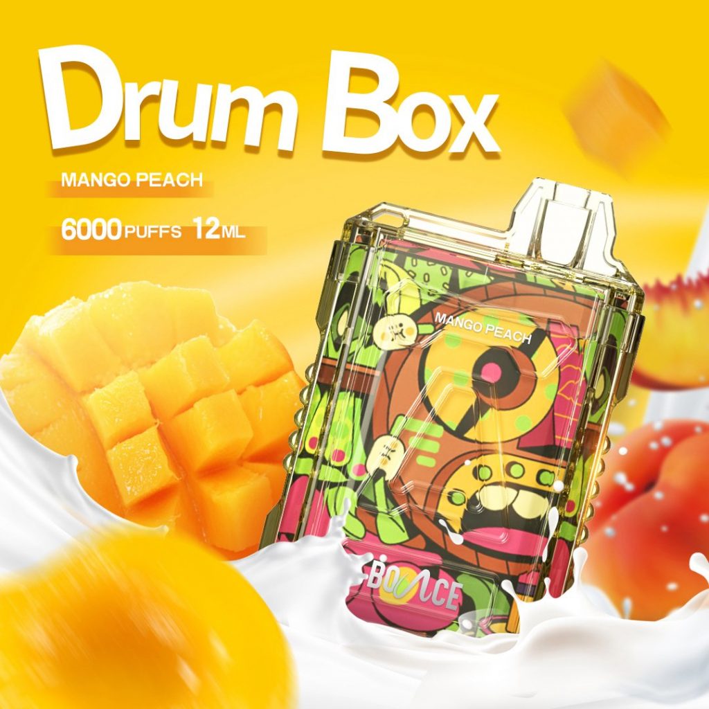 Disposable Bounce Drum Box 6000 Puff - Pod 1 lần 6000 hơi Mango Peach - Xoài Đào