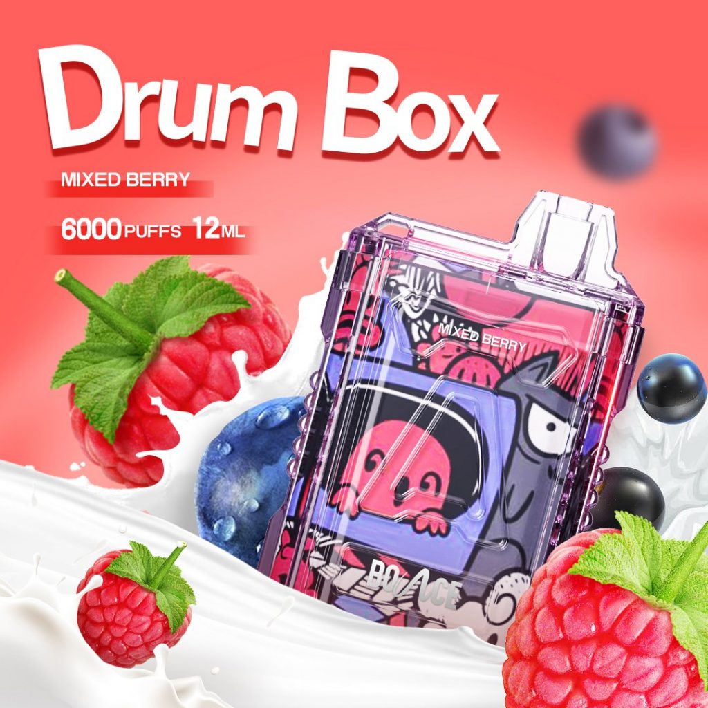 Disposable Bounce Drum Box 6000 Puff - Pod 1 lần 6000 hơi Mixed Berry - Dâu tổng hợp