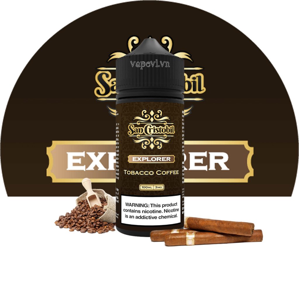 Tinh dầu Freebase San Cristobil Tobacco Cigar - Xì gà Cuba Explorer - Tabacco Coffee - Xì gà Cà phê