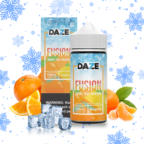 Tinh dầu Freebase 7Daze Fusion - E juice Trái Cây Mix Lạnh Orange Yuzu Tangerine ICED - Cam Yuzu Quýt Lạnh