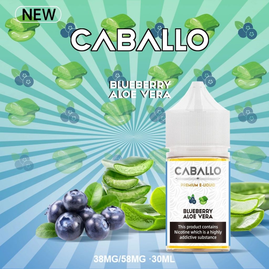 Juice Saltnic Caballo Blueberry Aloe Vera - Tinh dầu Việt quất Nha đam 38mg 58mg