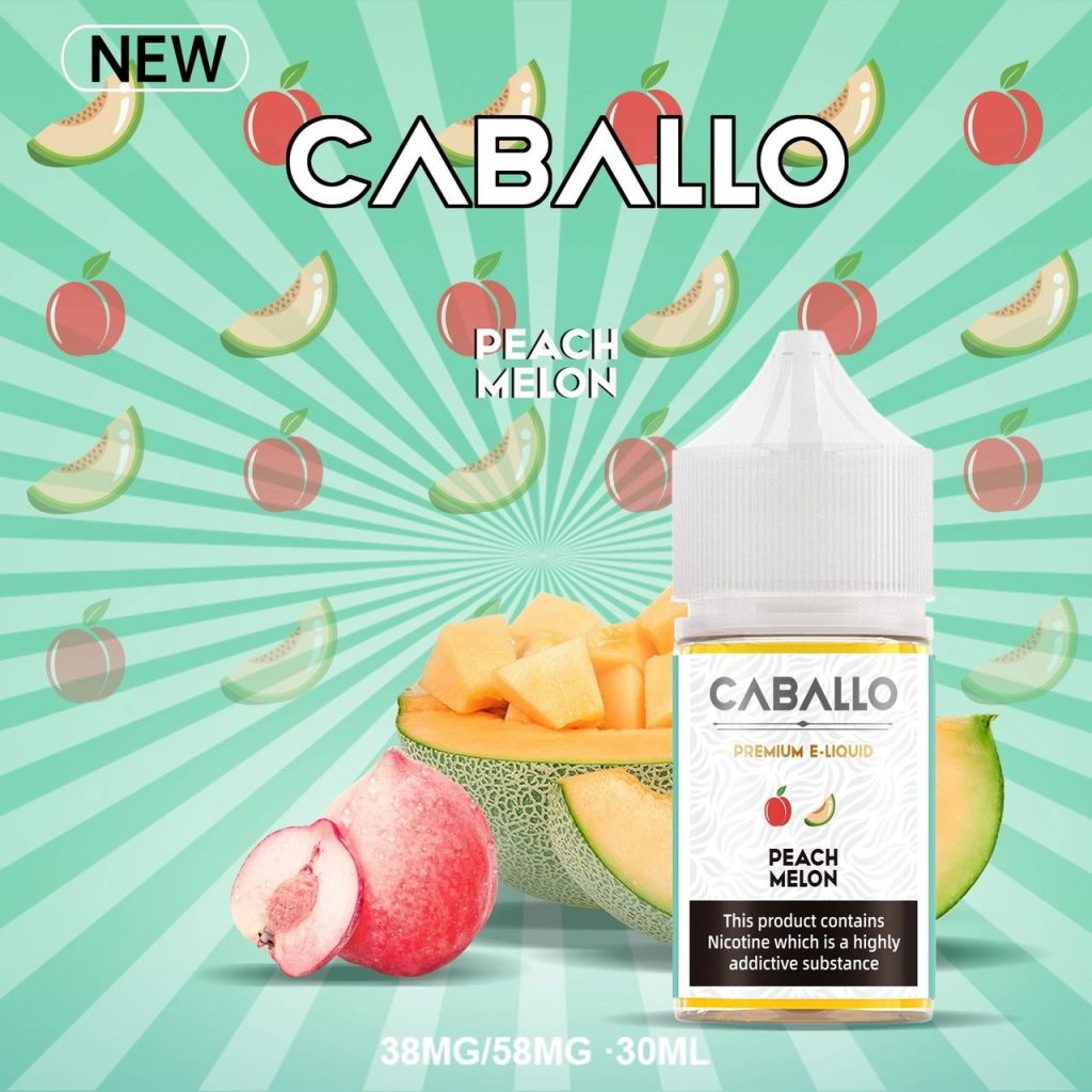 Juice Saltnic Caballo Peach Melon - Tinh dầu Đào Dưa lưới 38mg 58mg