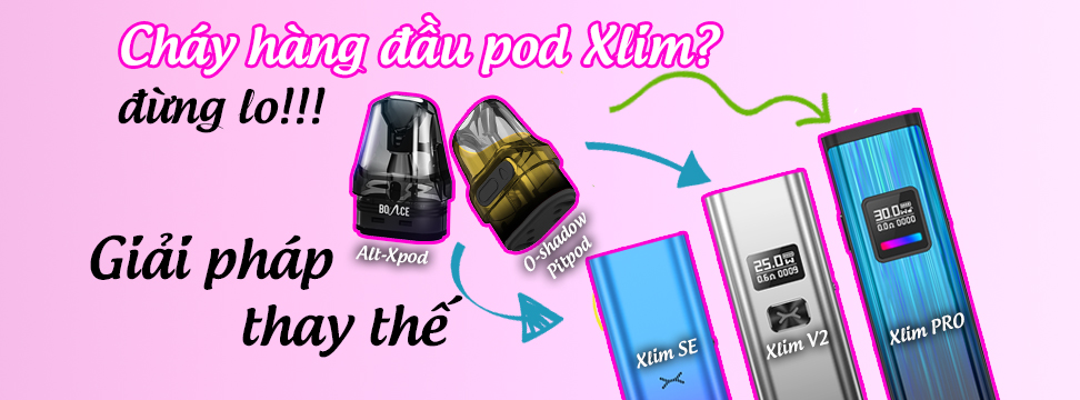 Đầu Pod Fitpod O-Shadow sử dụng Xpod Kit, Xlim V2, Xlim SE, Xlim Pro